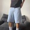 Summer Trend Niche Retro Denim Shorts Men's Loose Casual Trendy Brand Five Quarter Pants