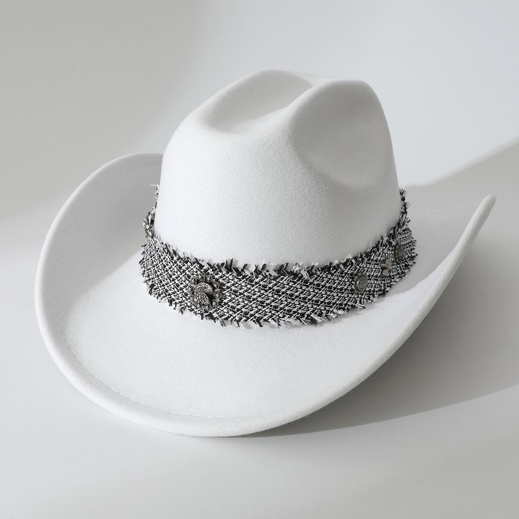 New Autumn Woolen Hats for Men and Women, Solid Color Jazz Hats, Punk Diamond Logo Fashion Hats, Stage Trendy Hats