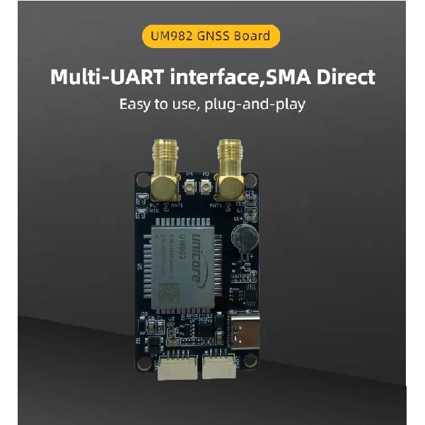 UM982 GNSS Unicorecomm GPS RTK Module Centimeter-level Differential Relative F9P Positioning Orientation UM981 UM980 for Drone