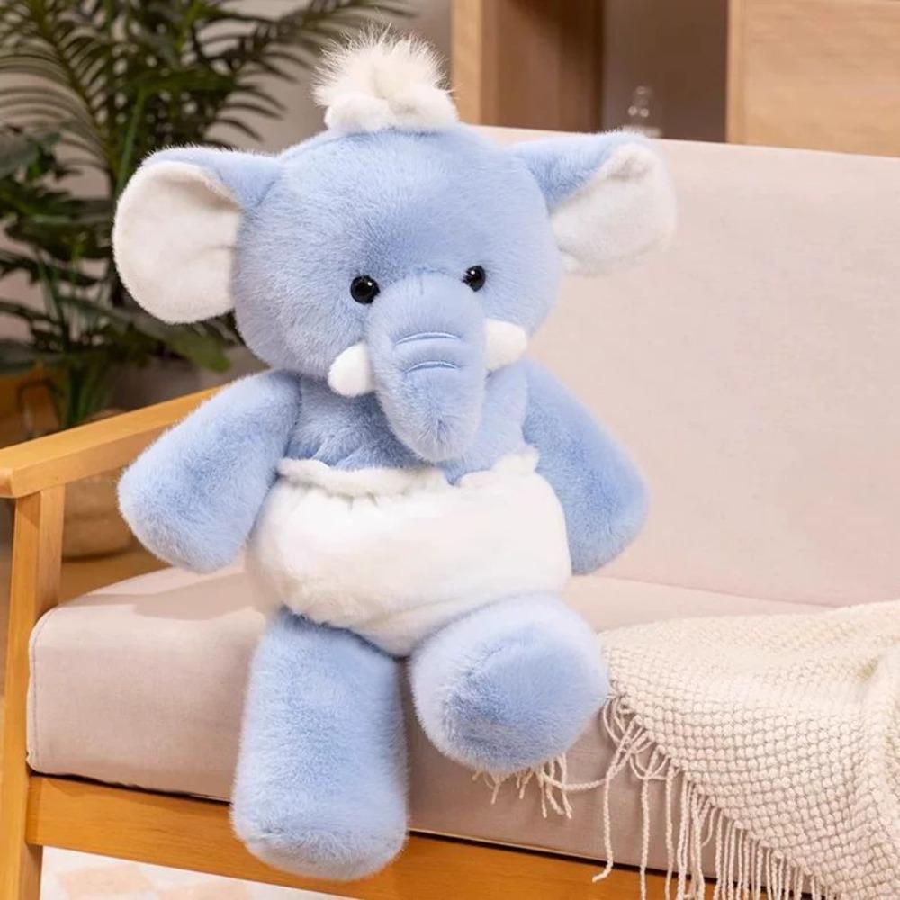 Elephant Plush Toy Doll Running Blue Elephant Doll Sleeping Doll Birthday Gift Women Can Appease