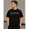 Men's Black Short Sleeve T-Shirt with Motivational Graphic Print, Crew Neck, Relaxed Fit, Soft Cotton Feel for Casual Daily Wear