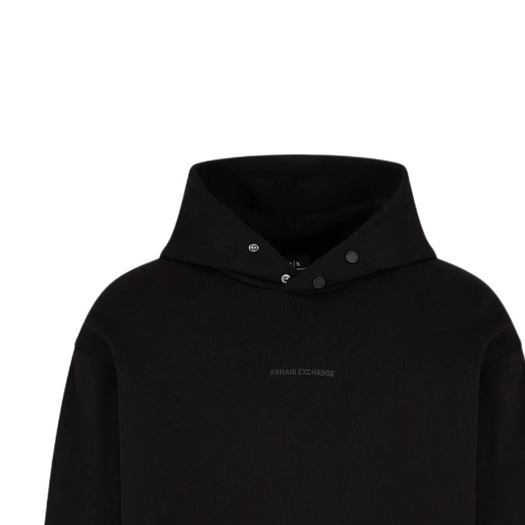 Armani Exchange FW24 Solid Color Letter Logo Hoodie Long Sleeve Men Hoodies Black 6DZMLJ-ZJ4XZ-1200