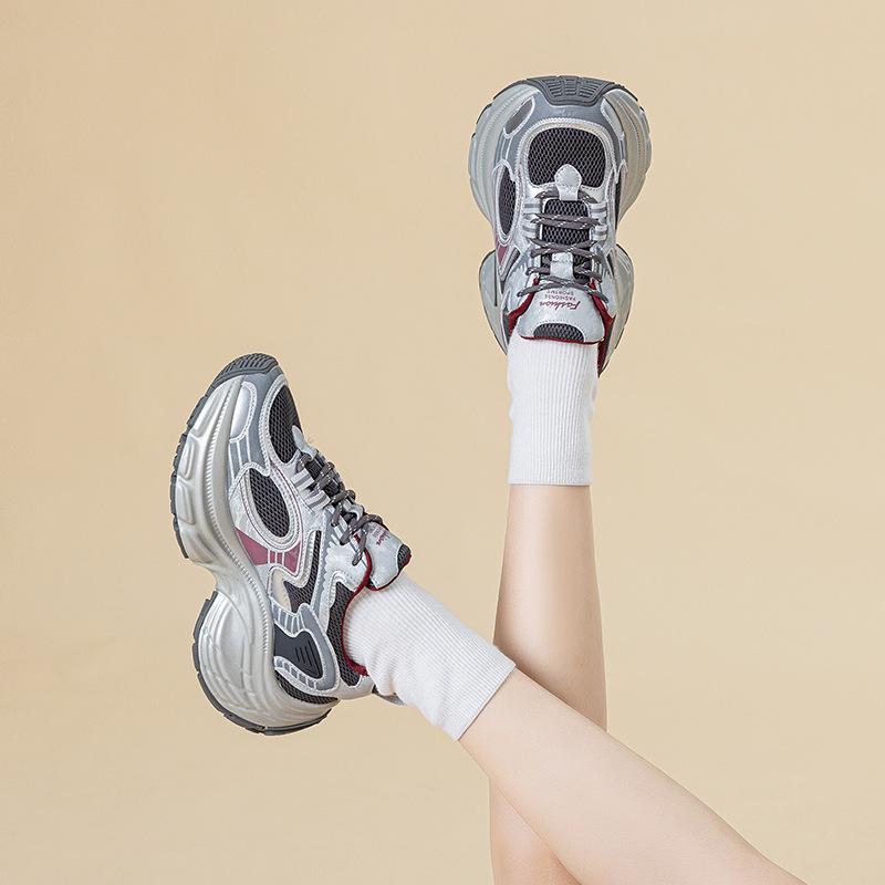 Platform dad shoes autumn new European high-value leather small casual sports shoes
