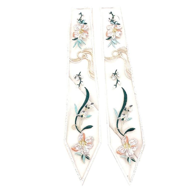 

Floral Studded Girls Collar Accessory Embroidered Collar Ancient Art Traditional Flower Shawl Collar Lapel