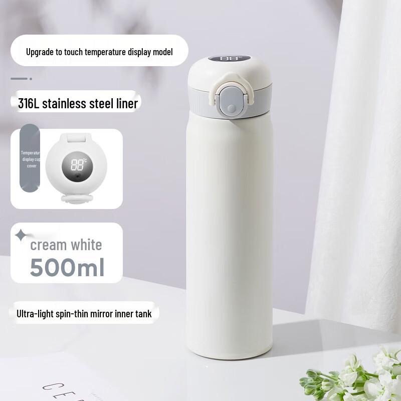 MRSIKEY Smart Glass Insulated Water Bottle