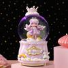 Drehende Karussell-Spieluhr mit Schneekugel-Effekt Kindergeburtstagsgeschenk Dekorative Harz-Musikinstrument Spielzeug