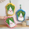 Serviette à main absorbante mignonne design chou pour cuisine et salle de bain, à suspendre