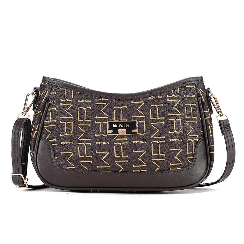 Trendige kleine Tasche Damen Ein-Schulter Umhängetasche Bedruckte Achseltasche