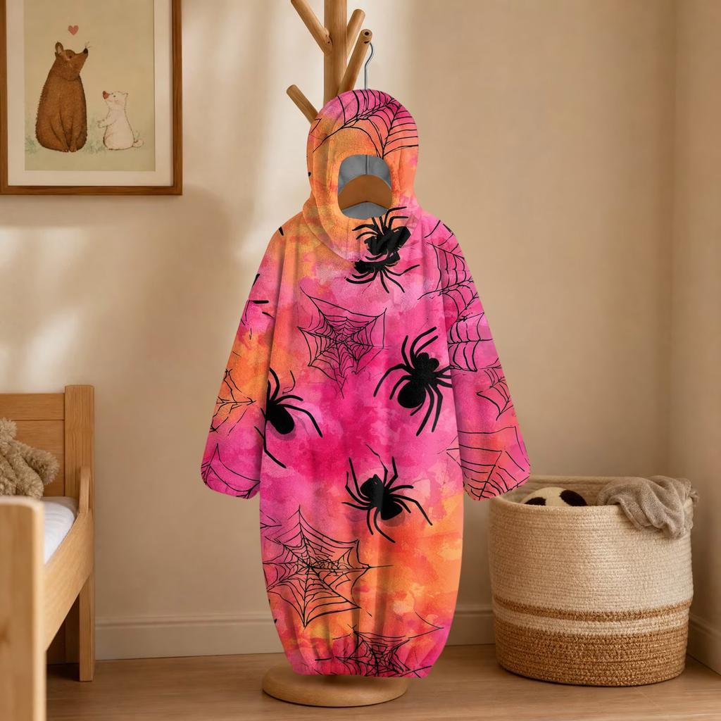 Halloween-printad flanellpyjamas för småbarn och barn