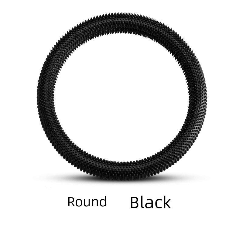 

Steering Wheel Cover, Universal for All Seasons, Anti-Slip, Sweat-Absorbent, Massage to Relieve Fatigue, Car Steering Wheel Cover, Handlebar Cover Black [Round Type*D Type Universal]