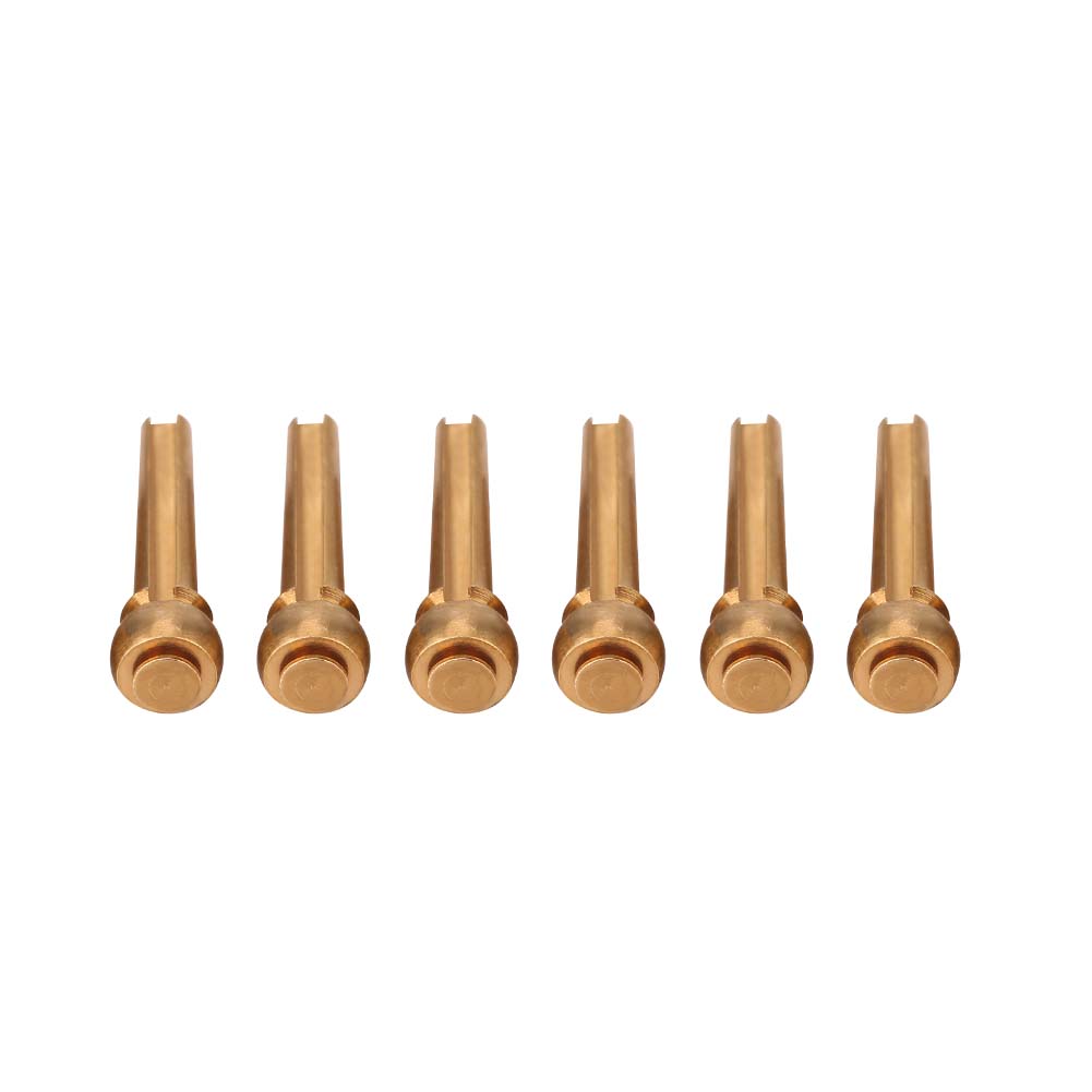 6PcsCelsiusSet Brass Guitar Bridge Pins for Folk Guitars Replacement Parts(Gold)