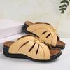 2024 Women's Plus Size Wedge Sandals: Fish Mouth Roman Slippers with Bow Decor & Thick Sole