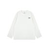 Unisex Retro Hong Kong Style Minimalist Logo Long Sleeve Cotton T-Shirt