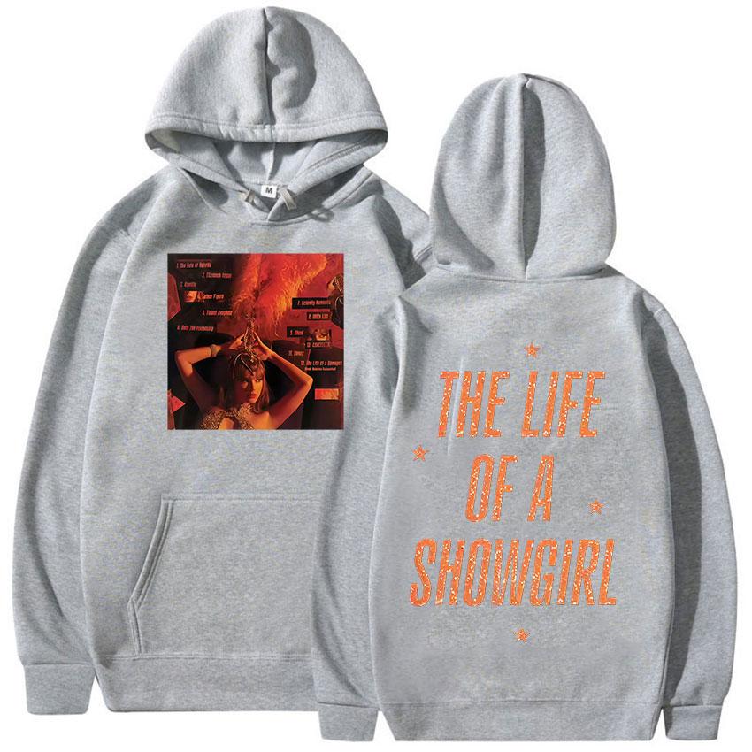 The Life of A Showgirl Album 2025 Vintage Graphic Bluza z kapturem Mężczyźni Kobiety Harajuku Długi rękaw Moda Oversize Bluzy Streetwear