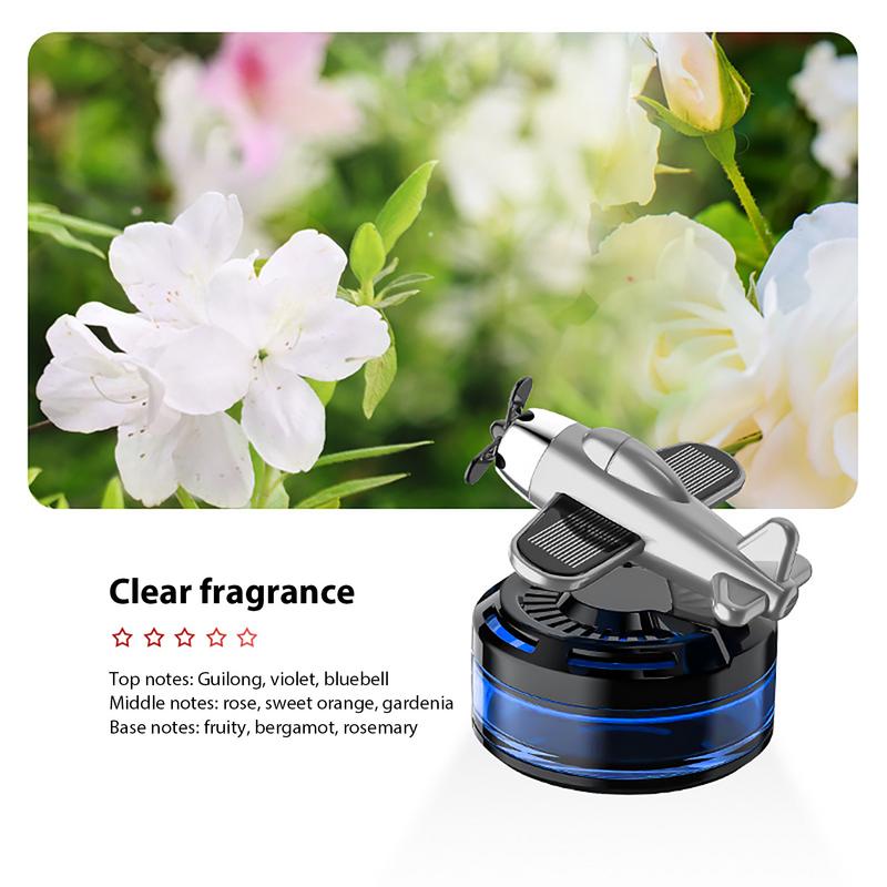 Solar Powered Car Aromatherapy Rotating Aircraft Design Car Scents Diffuser Aesthetic Solar Powered Car Aromatherapy Car