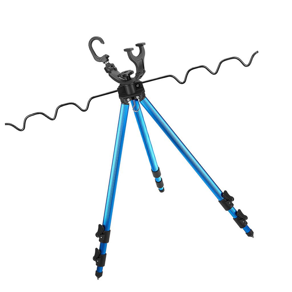 Portable Fishing Rods Tripod Stand Telescopic Aluminum Alloy Fishing Rod Holder for Sea Beach Shore Extendable Fishing