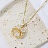 Simple Shell Shape Pendant Necklaces for Women Fashion Zirconia Necklace Wedding Party Jewelry Accessories