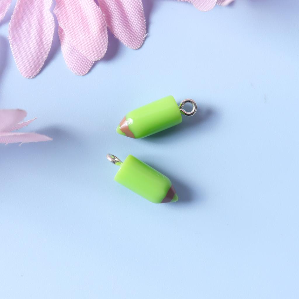 20Pcs Colorful Pencil Charms Resin Pencil Shape Charms Pendants Diy Keychain Earrings For Jewelry Making Accessories