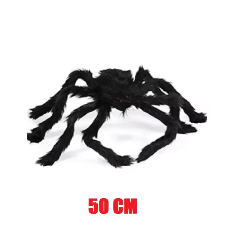 Halloween Große Plüschspinne Horror Halloween Dekoration Party Requisite Outdoor Riesenspinne Deko 30-200cm Kammer Streich Schwarze Spinne