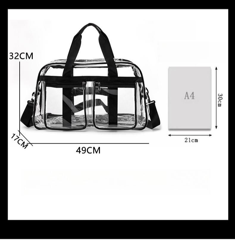 Fashion All Clear PVC Backpack Waterproof Transparent Travel Backpack Large Capacity Casual Bag for Men Women Student School Bag