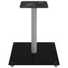 Speaker Stands 2 Pcs Black and Silver 1 Pillar