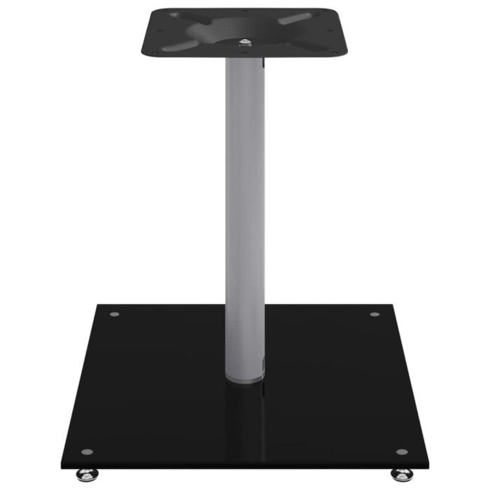 Speaker Stands 2 Pcs Black and Silver 1 Pillar