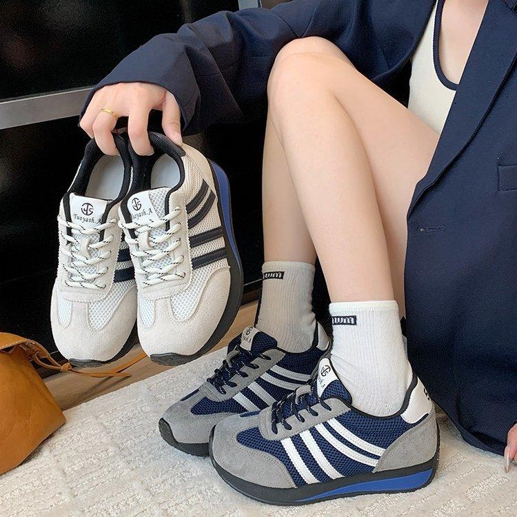 Retro Platform German Training Shoes Women's 2025 Summer New Summer Breathable Versatile Foot Small Outdoor Casual Forrest Gump Shoes