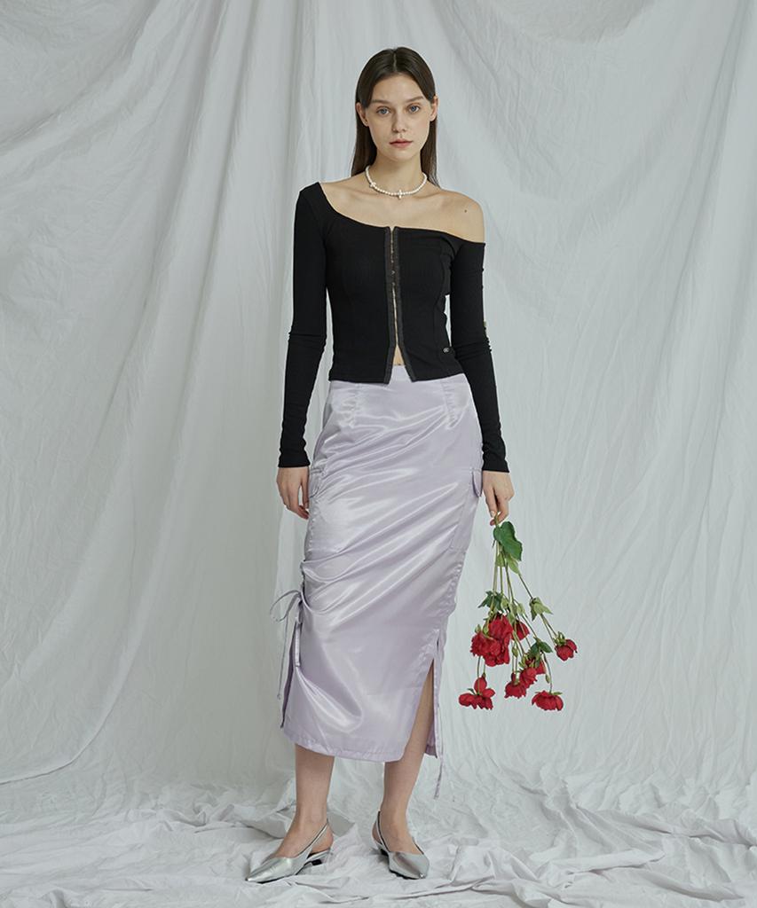 Itove Seoul Cargo Shirred Long Skirt