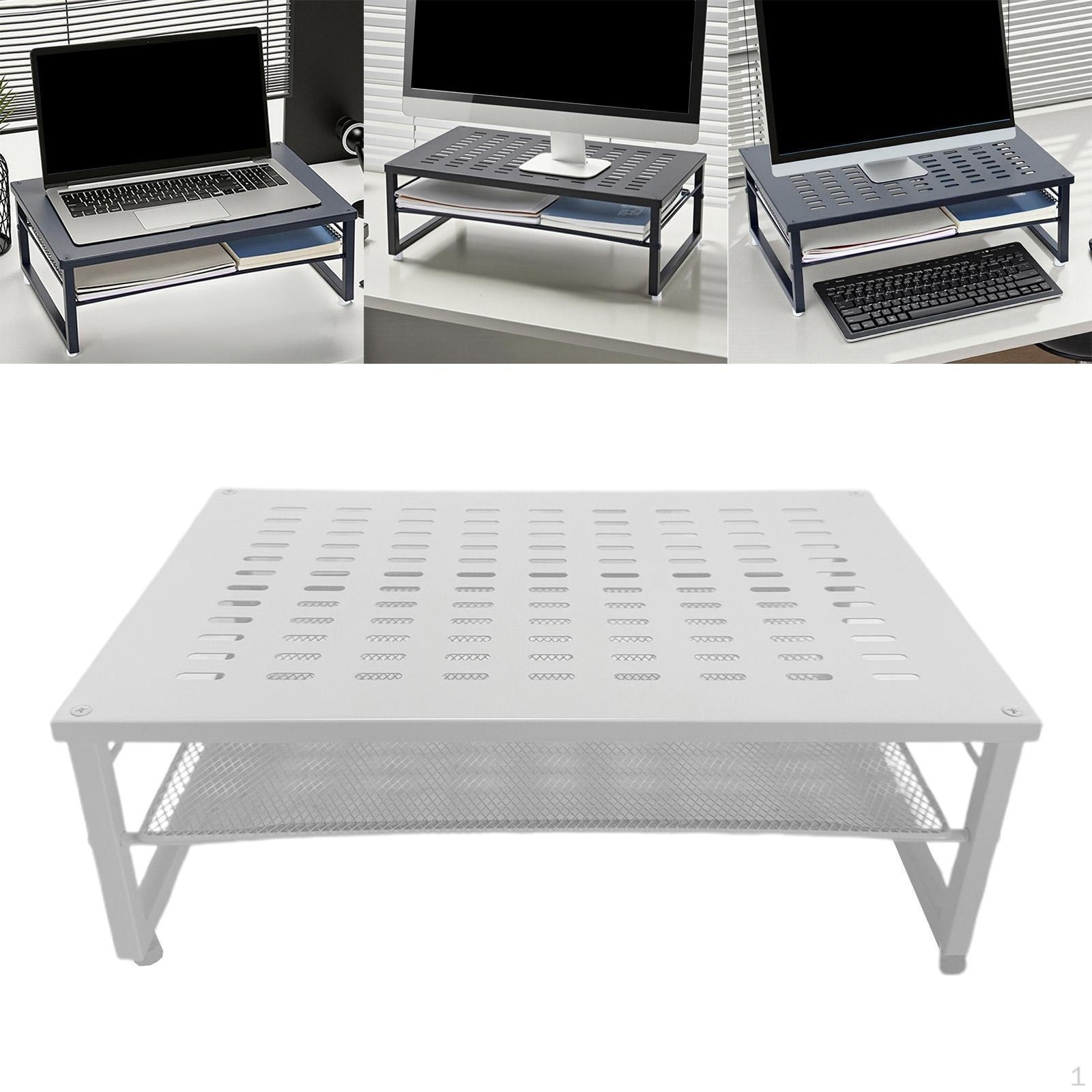 

Подставка-органайзер для офисного стола, 2 яруса, для принтера, для квартиры белый