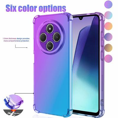 Custodia in TPU Airbag sfumato per Redmi 14C 4G 13C 5G 12C 10C 13 12 Turbo 3 Custodia protettiva antiurto in silicone trasparente