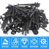 1000/20x Cable Ties Buckle Nylon Auto Fastener Screw Replaceable Car Fenders Trunk Engine Guard Panel Wire Clips Management Tool