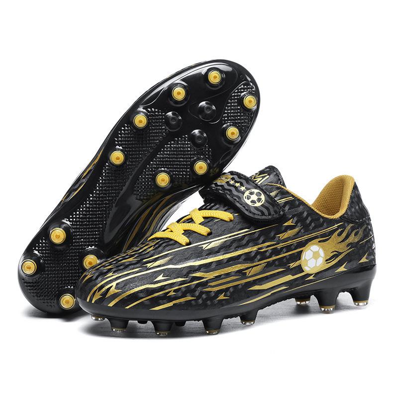 New Velcro children's football shoes boys and teenagers students TF broken nails AG long nails competition training shoes