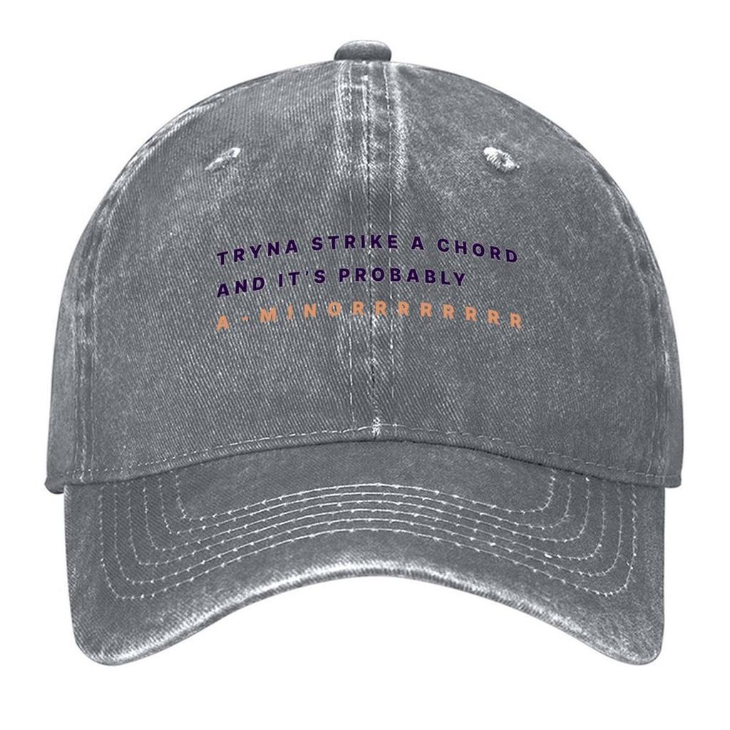 2026 Tryna Strike A Chord But It's Probably A-minor Artistic Modern Text (Kendrick Lamar Inspired Design Graphic) Baseball Cap