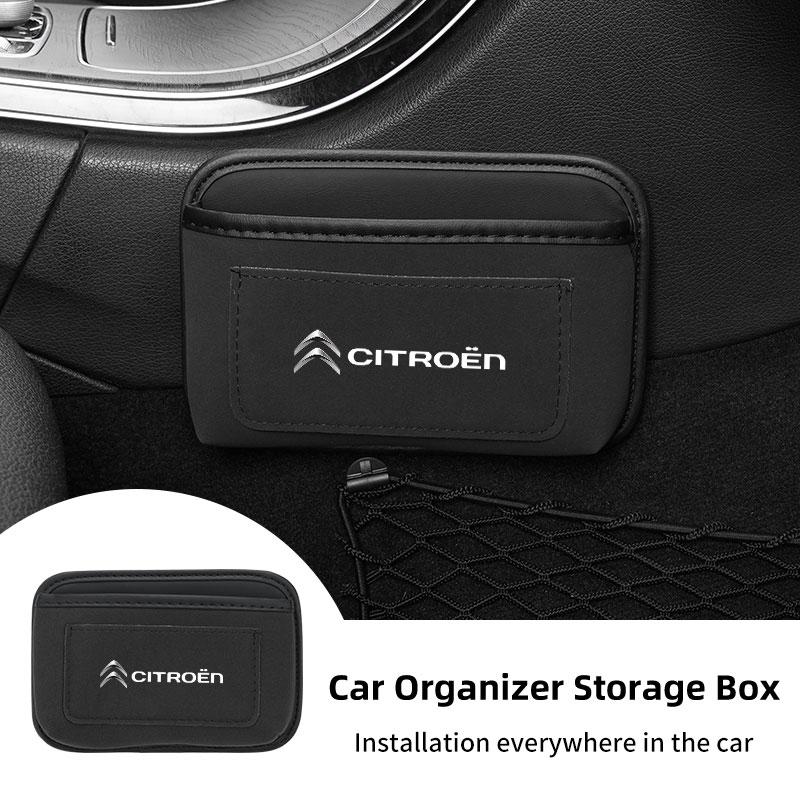 Boîte Auto Coller Cartes Téléphone Clé Auto-adhésif Poche de Rangement Pour Citroen C4 C3 C5 C1 C2 C6 VTS C4L DS3 DS4 DS5 Grand