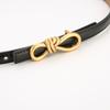 2025 Women's Versatile Genuine Leather Bowknot Waist Cinch - Thin Decorative Belt for Skirts and Shirts