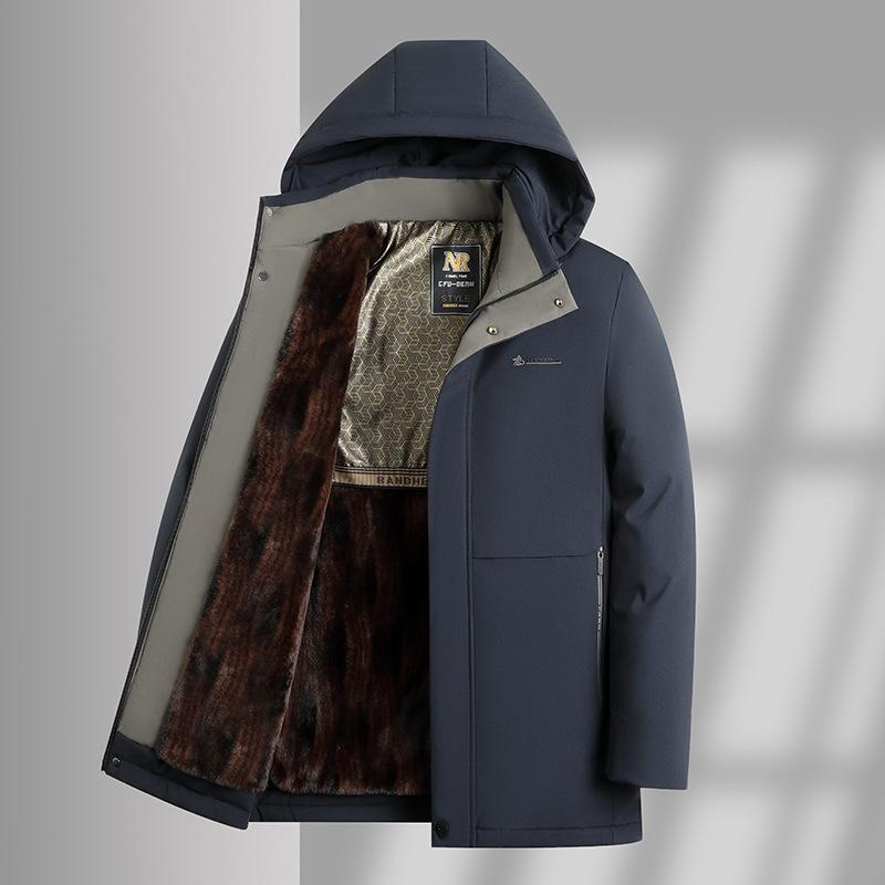 

Мужская куртка с отстегивающимся капюшоном, утепленная, на подкладке, утолщенная, из пухового хлопка--Теплая и холодная, в стиле business casual, для улицы, легкая, пушистая, мягкая куртка 4XL тёмно-синий