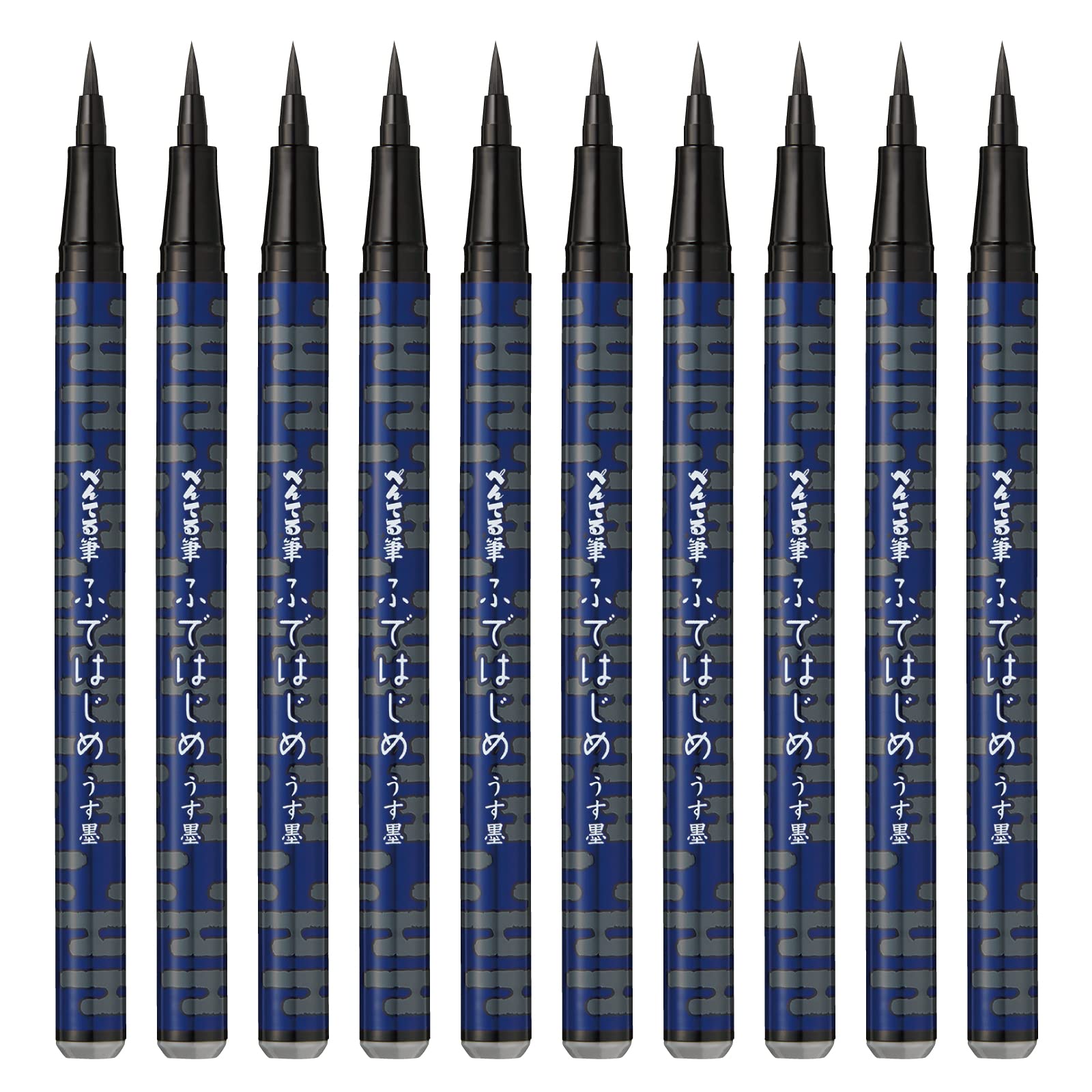 

Pentel Fude Pen Pentel Fude Hajime Kasumi Pattern Light Ink, 10 шт. XGFD40CA-N
