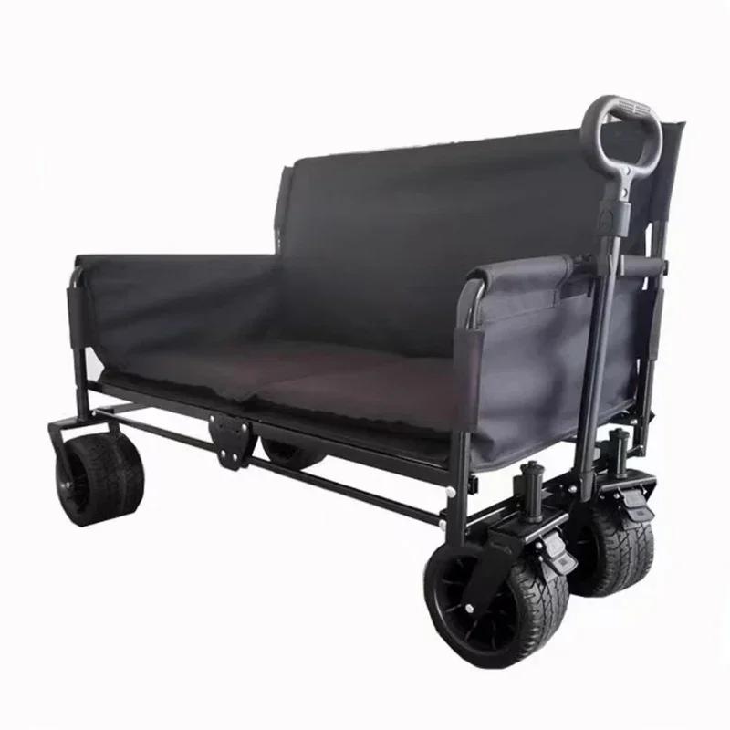 Camping Cart Multi Functional Sofa Seat Car Cart Integrated Car Trunk Foldable Portable Camping Sofa Cart Accessories