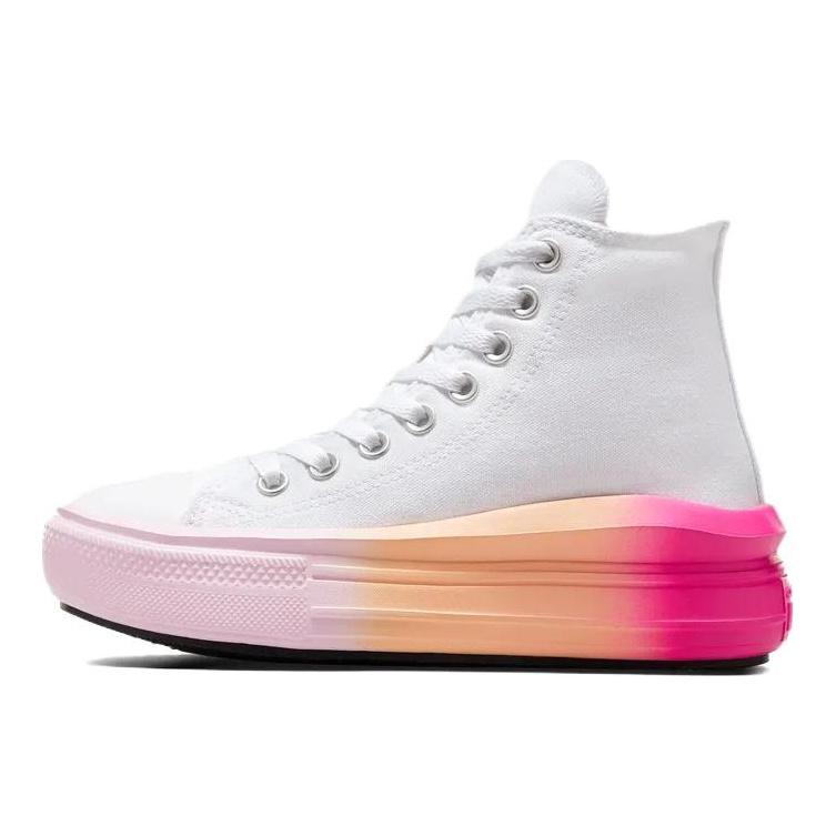Converse Chuck Taylor All Star Move Platform High GS Bright Ombre Çocuk Spor Ayakkabı Beyaz Stardust-Leylak A07372C