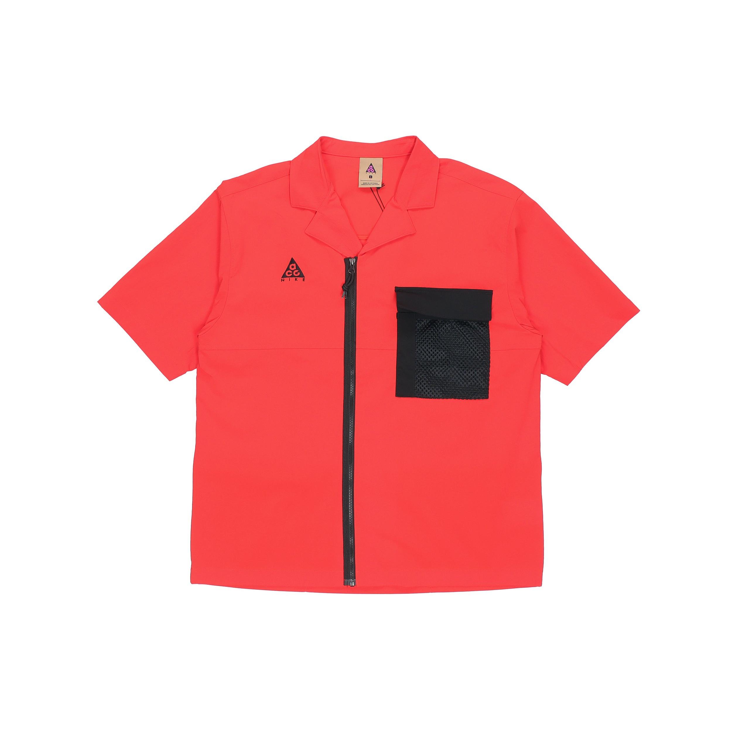 Nike Lab ACG Top  Habanero Red Black  Men s CI0415-634 S