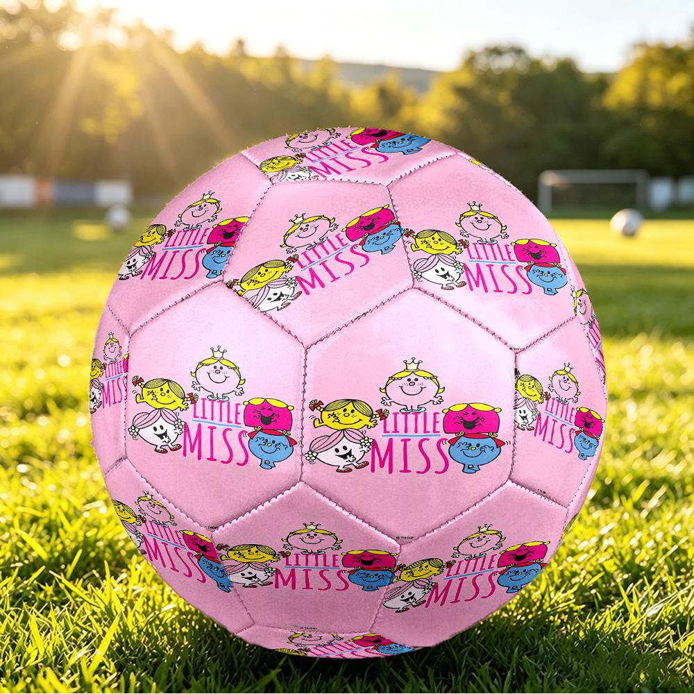 Size 5 Football Mr. Men & Little Miss Pattern, Wear‑Resistant Soccer Ball for Match Training Daily Sports Play