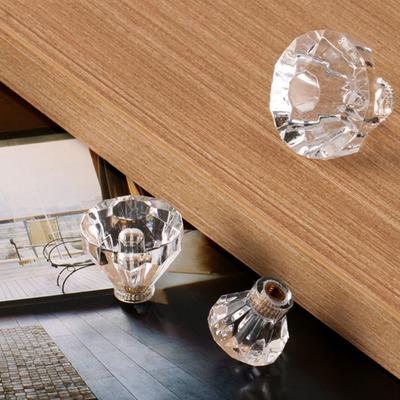 20/25/30mm Crystal Glass Cabinet Knob Acrylic Drawer Pull Handle Household Drawer Knob