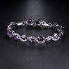 SUGO Elegant Synthetic Purple Zirconia Bracelet , Shiny Fashion Accessory, Perfect Match for Rugby Events, Ladies' Jewelry