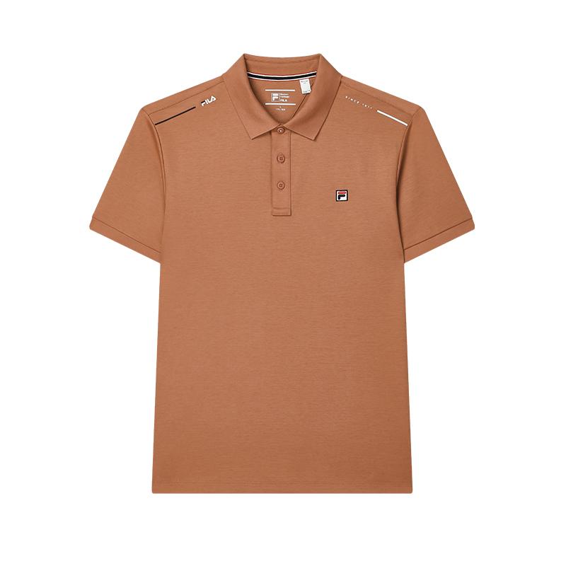 

New FILA MODERN HERITAGE Polo Shirt Men s Dark Fallen Leaves Brown F11M431111FBN 175/96A/L