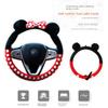 Car Cartoon Steering Wheel Cover Creative Cute Car Handle Gloves Winter Plush Steering Wheel Cover