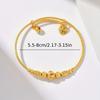 18K Gold-plated European and American fashion simple elegant commuter exquisite gold bracelet for women, adjustable sliding bracelet