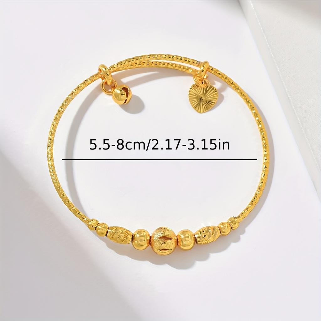 18K Gold-plated European and American fashion simple elegant commuter exquisite gold bracelet for women, adjustable sliding bracelet