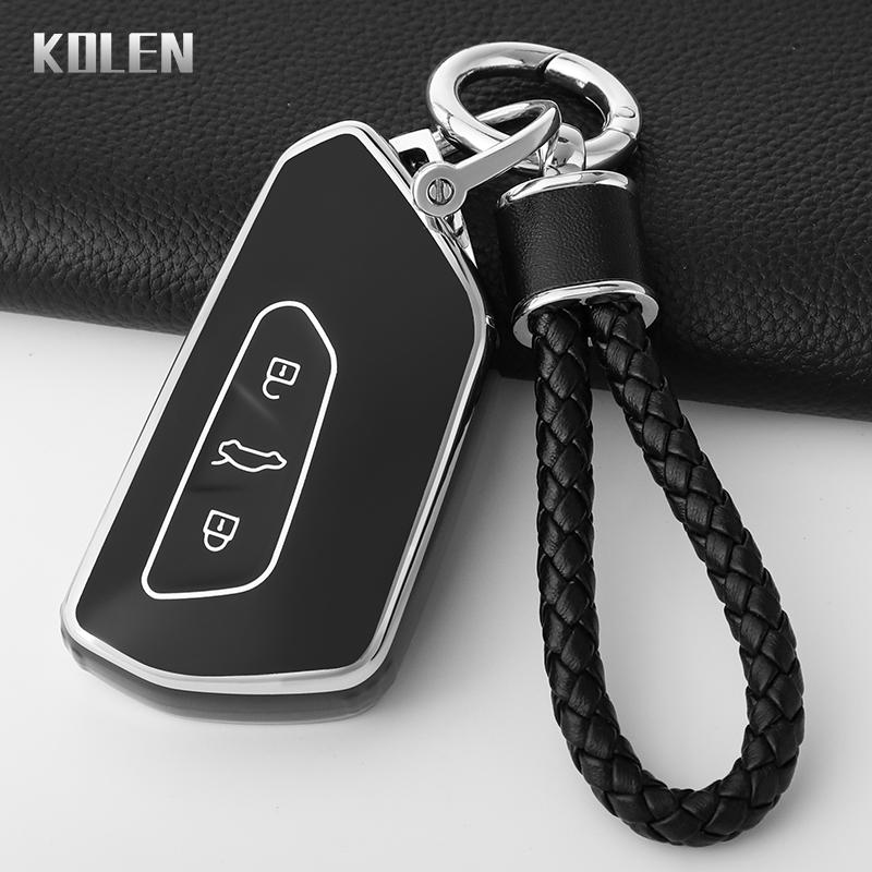 Tpu Car Key Case Cover Shell Fob For Vw Volkswagen Golf 8 Mk8 For Skoda Octavia For Seat Protection Shell Key Accessories