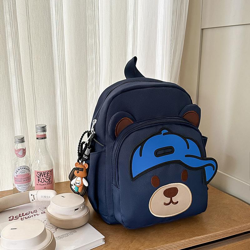 High-value cute cartoon bear backpack, kindergarten children's grade 3-5 students lightweight backpack