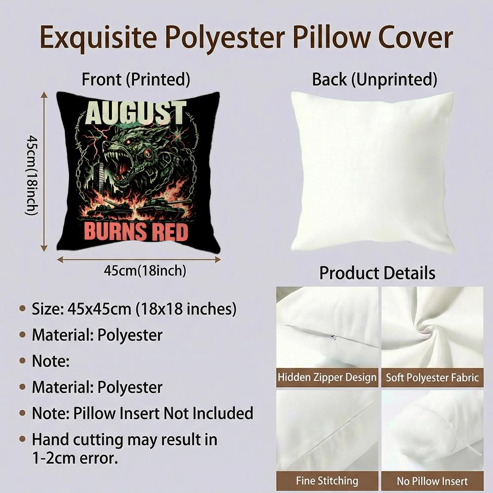 August Burns Red Cushion Cover Cushion Cover Set 4Pcs 50X50 45X45 40X40 Pillowcase Decorative Sofa Home Decor
